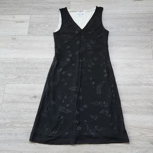 Ann Taylor Loft Black Floral Dress Womens 2 Sleeveless V-neck Dressy Wedding